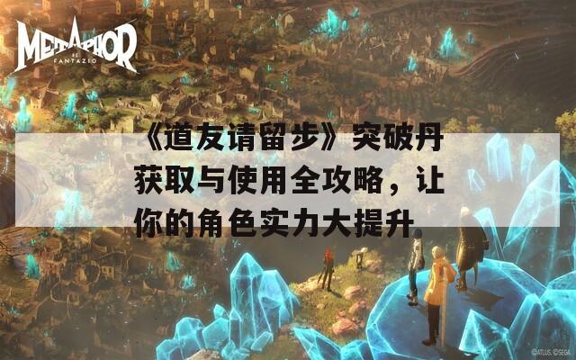 《道友请留步》突破丹获取与使用全攻略，让你的角色实力大提升