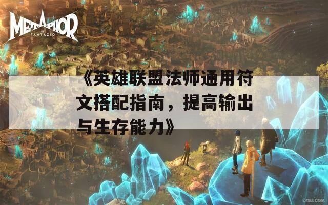 《英雄联盟法师通用符文搭配指南，提高输出与生存能力》