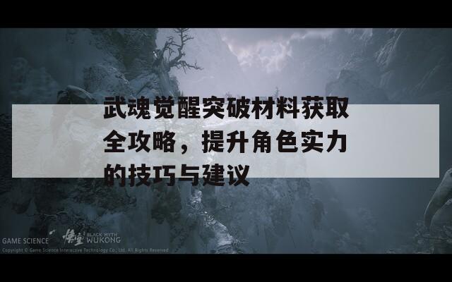 武魂觉醒突破材料获取全攻略，提升角色实力的技巧与建议